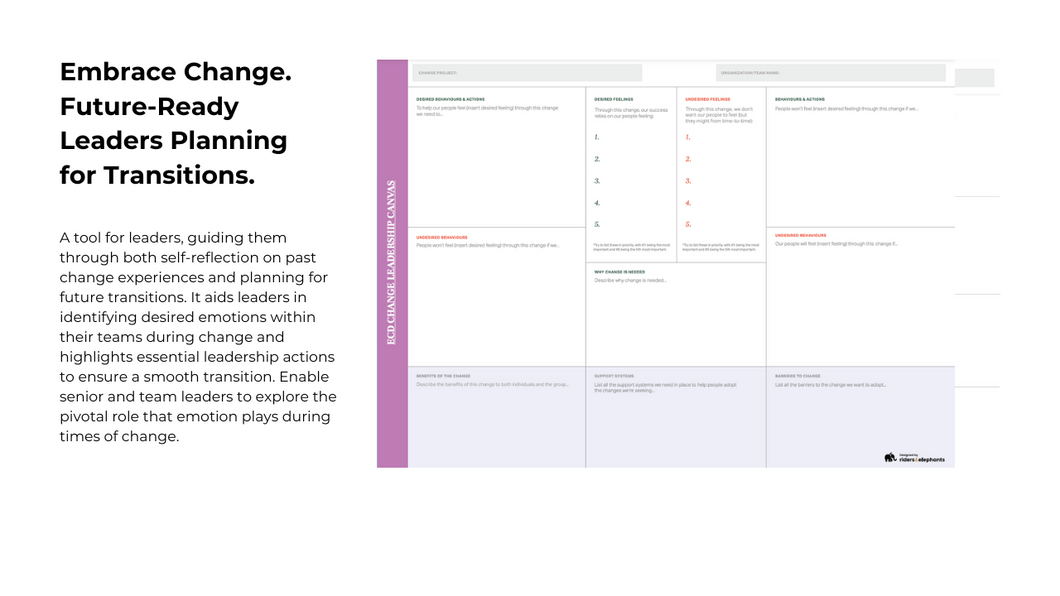Change Leadership Canvas & Workshop Plan – Digital Download